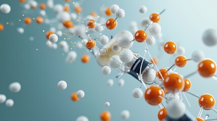 Aufkleber - Analyzing enzyme-substrate interactions through molecular modeling a scientific exploration of biochemical processes in a laboratory environment from a molecular perspective