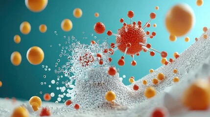 Aufkleber - Exploring nanotechnology molecules creating geometric structures in laboratory environments for advanced research on nanotech standards