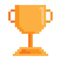 Wall Mural - video game item pixelated trophy