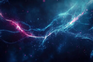 Wall Mural - here's a and keyword list suitable for a stock photo site.. abstract energy flow, glowing nebula, co