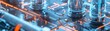 © ATTAKIT - Futuristic circuit design showcase high-tech lab digital art urban environment close-up innovation in technology