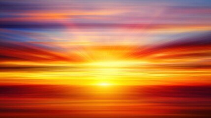 Wall Mural - vibrant sunset with motion blurred clouds.