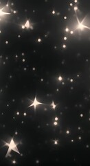 Wall Mural - Black abstract background with sparkles 4K vertical