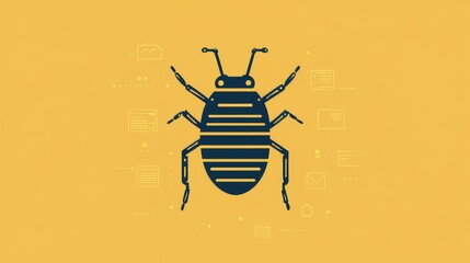 Vector Icon of a Website Bug Sign
