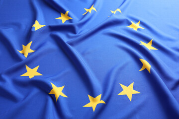 Wall Mural - Flag of European Union as background, closeup