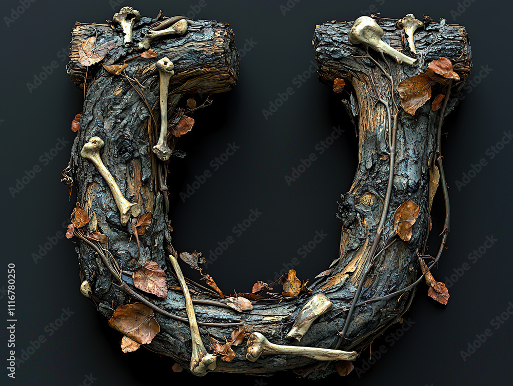 alphabet, bones, letters, skeleton, spooky, eerie, creepy, horror ...