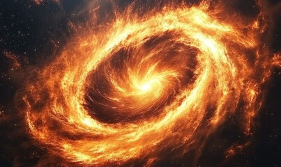 Wall Mural - an incredible image of a raging cosmic vortex surrounded by swirling flames, perfect for illustratin