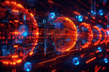 Poster - a computer generated image of a red
