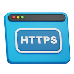 https website 3d icon isolated on the white background