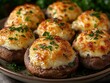 © xbzz - Delicious stuffed mushrooms recipe home kitchen food warm atmosphere close-up culinary delight for home cooks