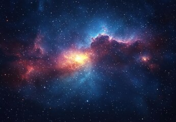 Wall Mural - deep space nebula cosmic scene starry night sky galaxy astral background bright colors