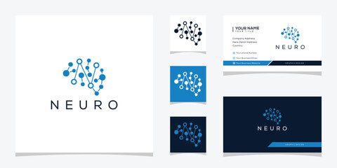 letter N brain mind think logo design inspiration