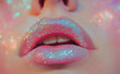 © 小鹤 魏 - close up of lips with makeup