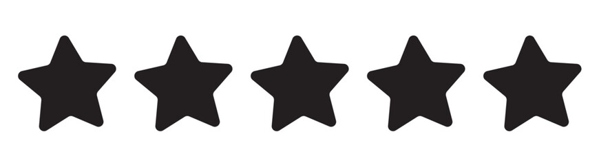 Wall Mural - Star blue icon on transparent background. Customer feedback concept. Vector 5 stars rating review. Quality shape design. Vector yellow isolated five stars.