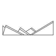 Wall Mural - minimalist footer element with a clean, linear design. features geometric shapes and diagonal accent