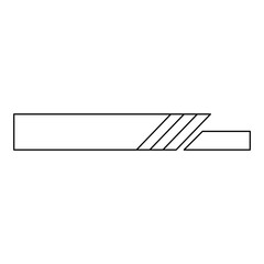 Wall Mural - minimalist footer element with a clean, linear design. features geometric shapes and diagonal accent