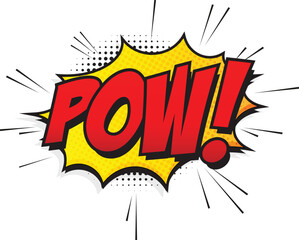 comic bubble speech pow. comic effect pow editable text style effect illustrator. vector design temp