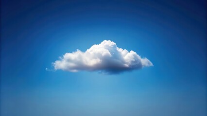 Wall Mural - A serene and peaceful image of a lone cloud isolated in the sky , isolated, cloud, sky, serene, peaceful, cumulus, weather