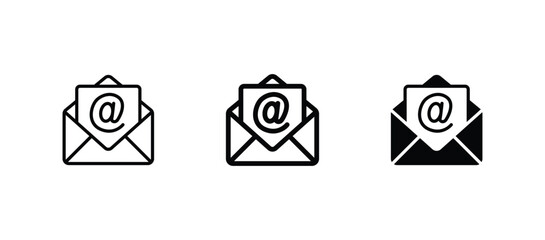 Wall Mural - mail icon set. email symbol icon vector