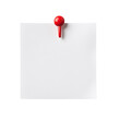 © Foxgrafy - Blank sticky note with red pin on a black background