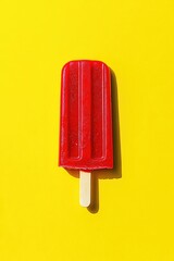 Wall Mural - Popsicle on Yellow Surface