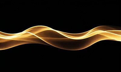 Wall Mural - Golden Wave Abstract Art: A Symphony of Light and Shadow