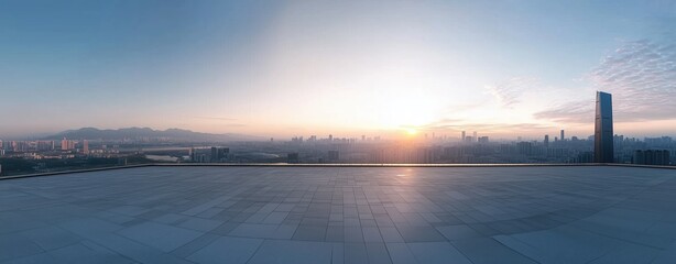 Wall Mural - sunset in the city
