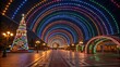 © Thanawat_Suesoypan - Vibrant holiday light display in a festive park