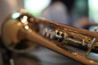 © Eric - Professional gold Trumpet closeup on valve and pistons