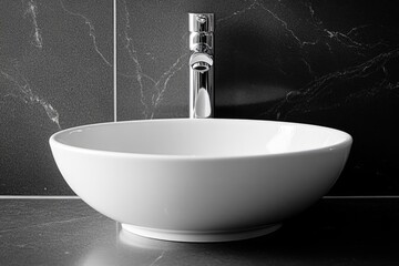 Wall Mural - White Bowl Near Faucet