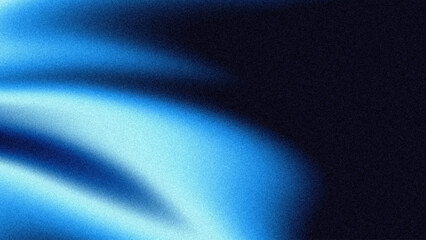 Blurred blue background on dark background, gradient abstract with grainy texture