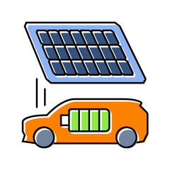 Wall Mural - floating solar panel color icon vector. floating solar panel sign. isolated symbol illustration