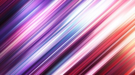 Wall Mural - abstract background with diagonal, multicolored, glowing lines.