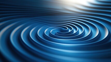 Wall Mural - Abstract blue spiral vortex.