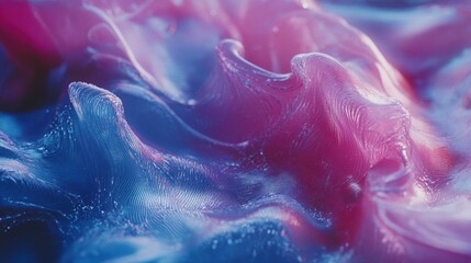 Wall Mural - Abstract blue and pink wavy texture.