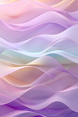 Wall Mural - A purple wave with a rainbow in the middle. The wave is very long and has a lot of detail