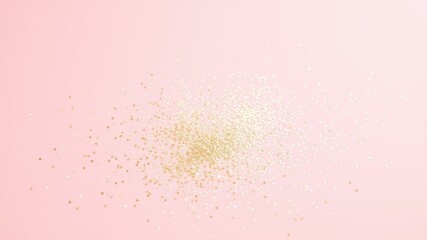 Wall Mural - A delicate scattering of golden glitter on a soft pink background, creating a subtle and elegant sparkle.