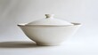 © PB Studio - ceramic baking dish with a lid, isolated on a pure white background. Ceramic appliances