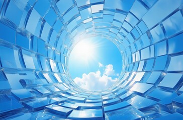 Wall Mural - abstract blue background