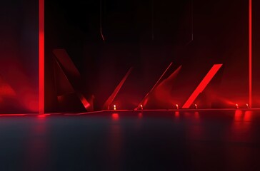 Wall Mural - red lights loop