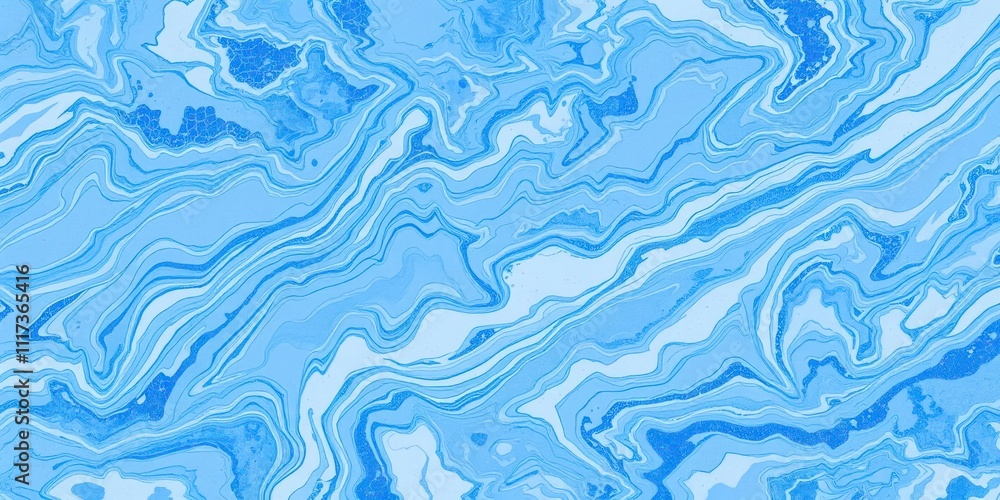 Abstract blue and white marble background with swirls and texture ...