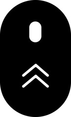 Wall Mural - scroll mouse icon in trendy black flat style. swipe mouse sign vector illustration. modern pictogram