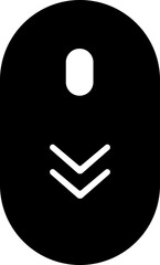 Wall Mural - scroll mouse icon in trendy black flat style. swipe mouse sign vector illustration. modern pictogram