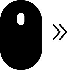 Wall Mural - scroll mouse icon in trendy black flat style. swipe mouse sign vector illustration. modern pictogram