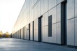 © ImagePulse - Exterior of a logistics hub with air-purifying concrete walls, detailed eco-friendly innovation
