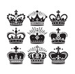 © Joynab - Kings crown icon set silhouette vector illustration