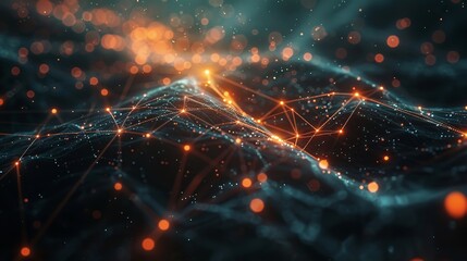 abstract futuristic network on background technology illustration.