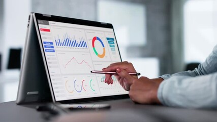 Fototapete - Data Analyst Using Data Analytics KPI