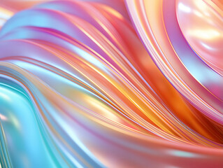 Canvas Print - Wonderful Abstract flowing colors background with smooth waves