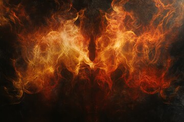 Wall Mural - a vibrant abstract representation of flames, evoking energy and transformation.